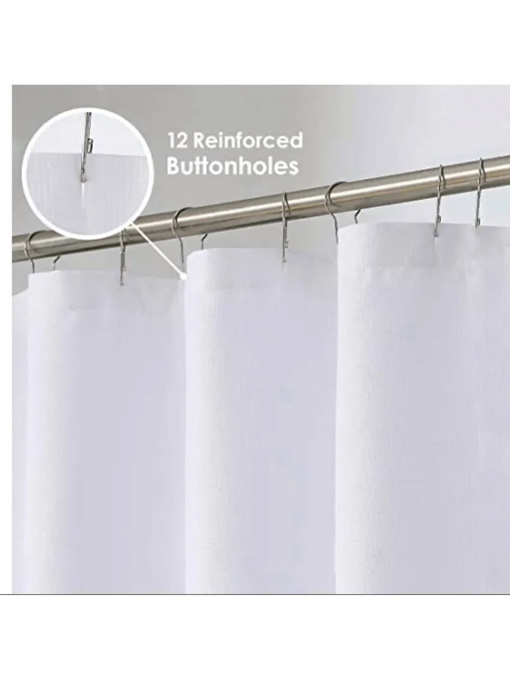 NEW-MODERN Floral Pattern Fabric Shower Curtain Washable, Water Resistant 70x84